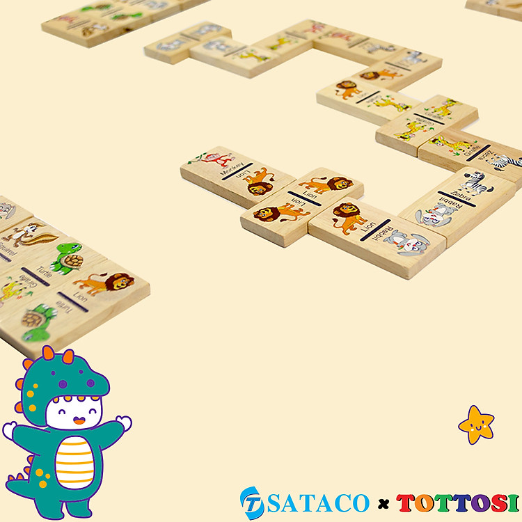 Mua Đồ chơi Domino thú gỗ chất lượng Chính hãng Giá rẻ - Hình ảnh 3