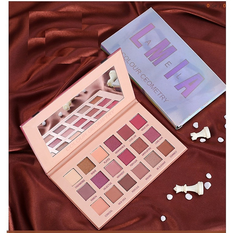 Bảng Phấn Mắt Nhũ 18 màu Lameila Nude For Party LML18