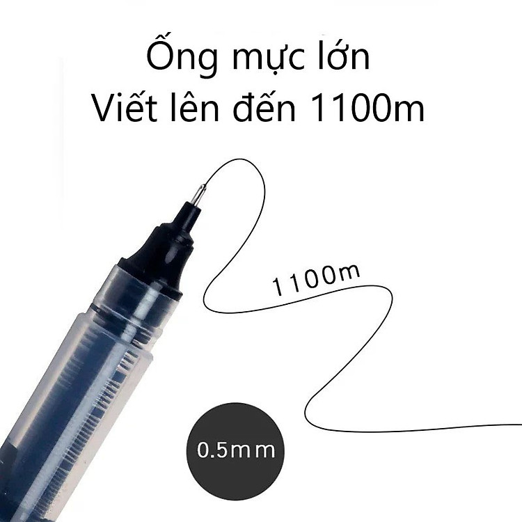 Bút Gel Nước Đầu Kim 0.5mm (10 chiếc) - Ảnh 6