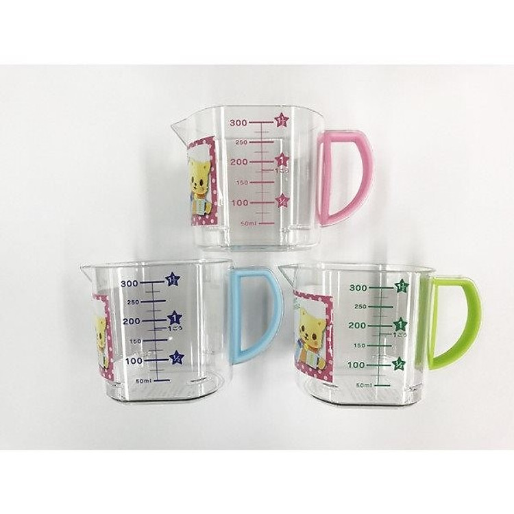 Bộ 3 Cốc đong chia vạch hình thú tiện lợi (300ml) - Hàng Nội Địa Nhật