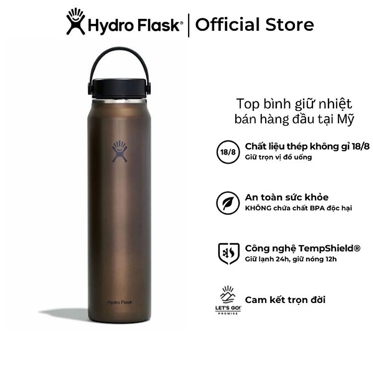 Bình giữ nhiệt Hydro Flask 40 oz Lightweight Wide Mouth Trail Series - Hàng chính hãng(Season 2024)