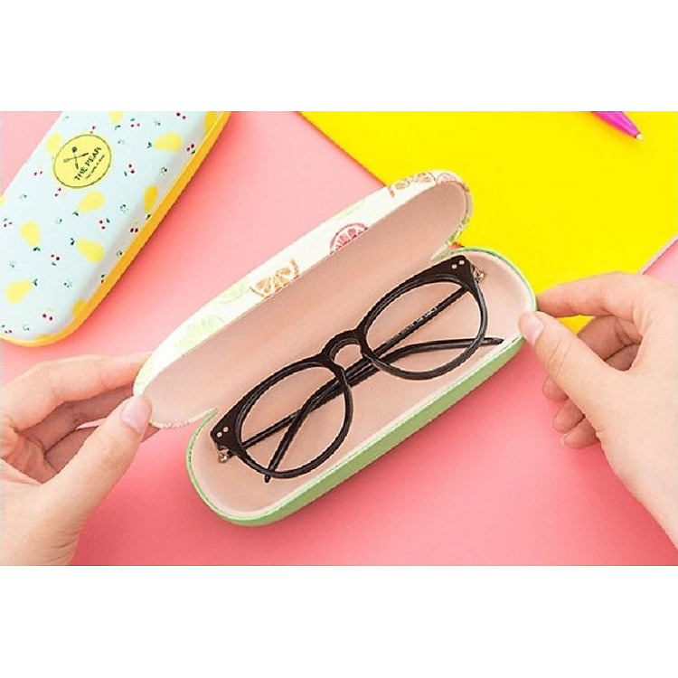 Hộp đựng kính thời trang, hộp đựng mắt kính, hộp đựng gọng kính 16.5 x 6 cm, nhiều mẫu giao ngẫu nhiên+ Tặng kèm quà