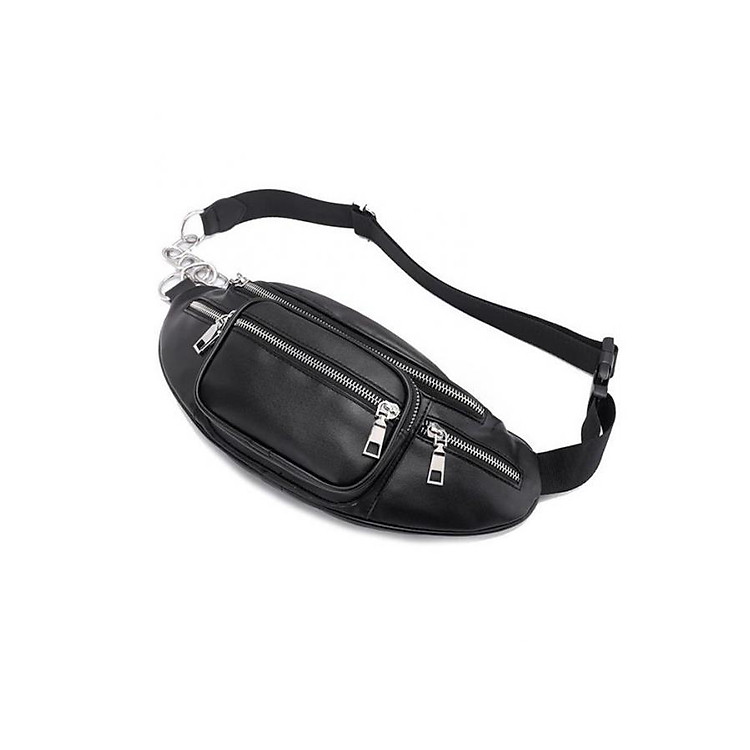 Túi Bao Tử Đeo Chéo 5 Ngăn Kéo Phối Dây Xích