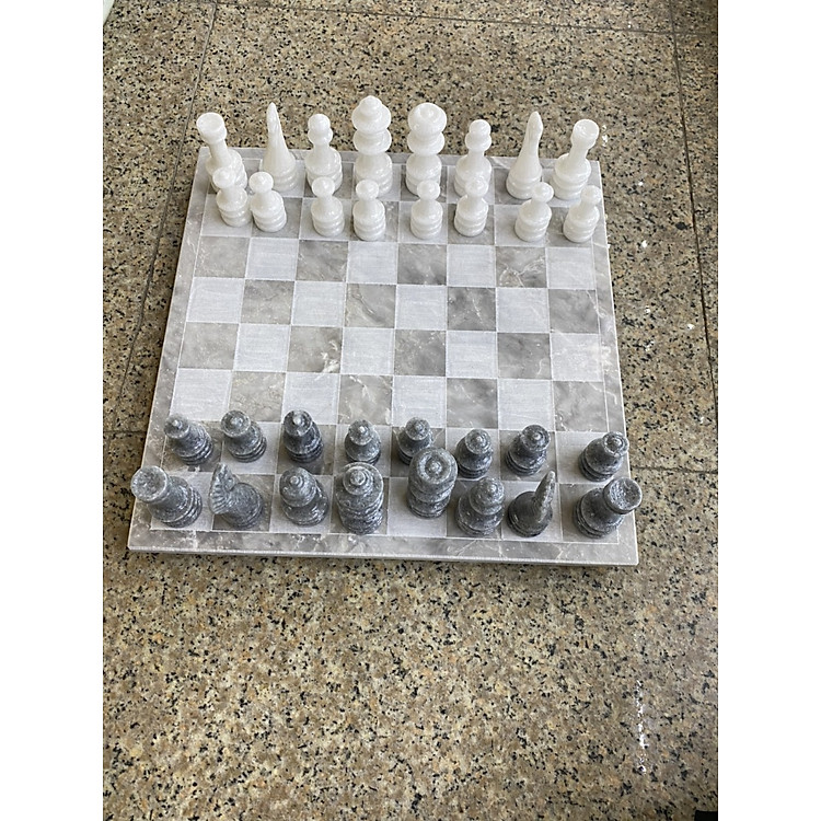 Mua tại Tiki: Mua Bộ bàn cờ vua đá cẩm thạch 30 cm Chính hãng Tiết kiệm