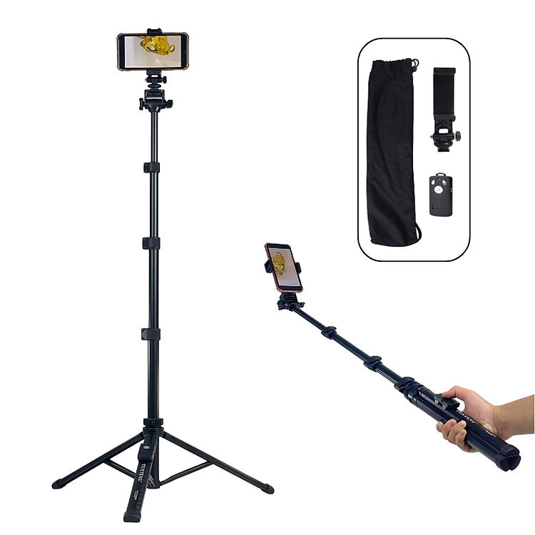 Gậy chụp ảnh điện thoại VCT 91666 phụ kiện gậy selfie tích hợp tripod kèm remote từ xa - Hàng chính hãng