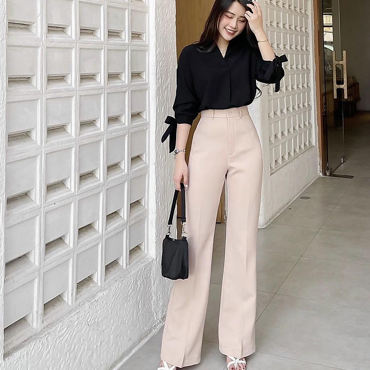 Quần ống rộng nữ chất liệu Vitex Hàn Quần công sở nữ ống suông size từ S - 2XL