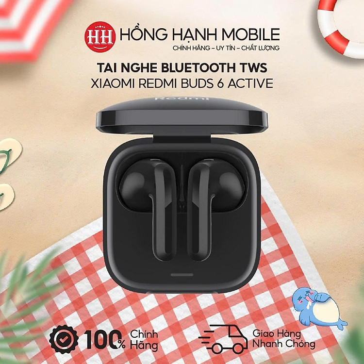 Tai Nghe Bluetooth True Wireless Xiaomi Redmi Buds 6 Active - Hàng Chính Hãng
