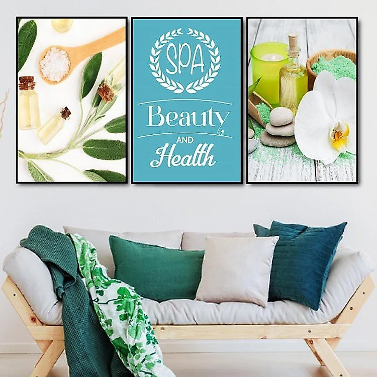 Tranh Treo Tường Spa Thư Giãn 3 - Tranh canvas treo tường giá xưởng - Tặng kèm đinh 3 chân không cần khoan tường