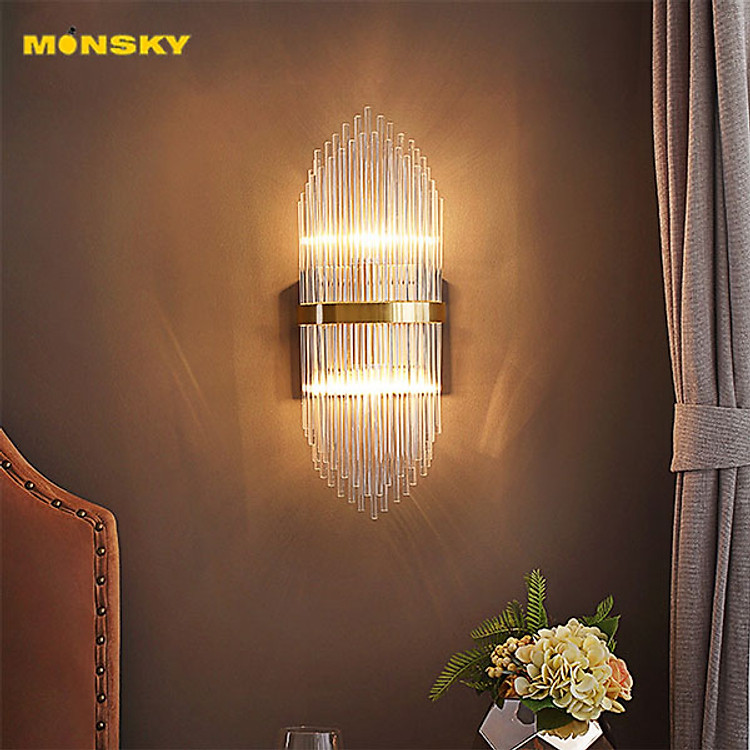 Đèn tường ZUDAN pha lê kiểu dáng độc đáo, trang trí nội thất sang trọng.