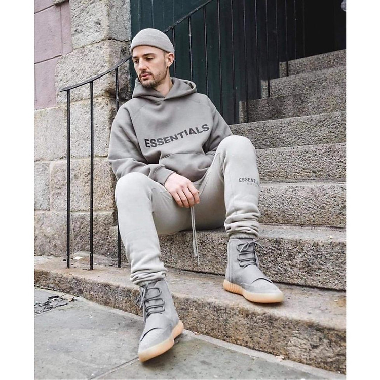 Bộ Nỉ Nam Áo Hoodie Essentials Chất Nỉ Bông Cao Cấp Dày Dặn T0003