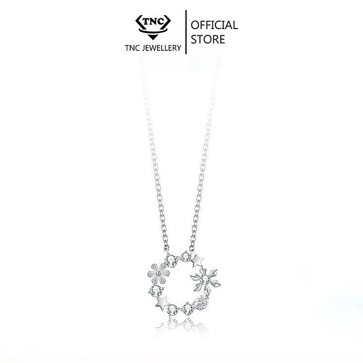 Vòng Cổ Bạc, Dây Chuyền Bạc Vòng Hoa Nguyệt Quế Sang Chảnh cho Nữ TNC JEWELLERY