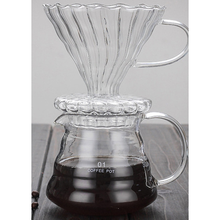 Bình pha cafe Drip Coffee - phong cách USA kèm phễu lọc thủy tinh cao cấp