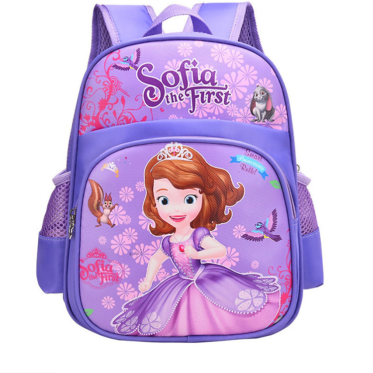 Balo bé gái mẫu giáo sofia tím