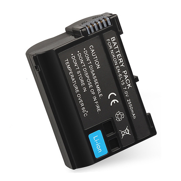Pin Nikon EN-EL15 2550mAh cho Nikon D500 D600 D750 D800 D800E D7000 D7100 D810 D7200E - Hàng Nhập Khẩu