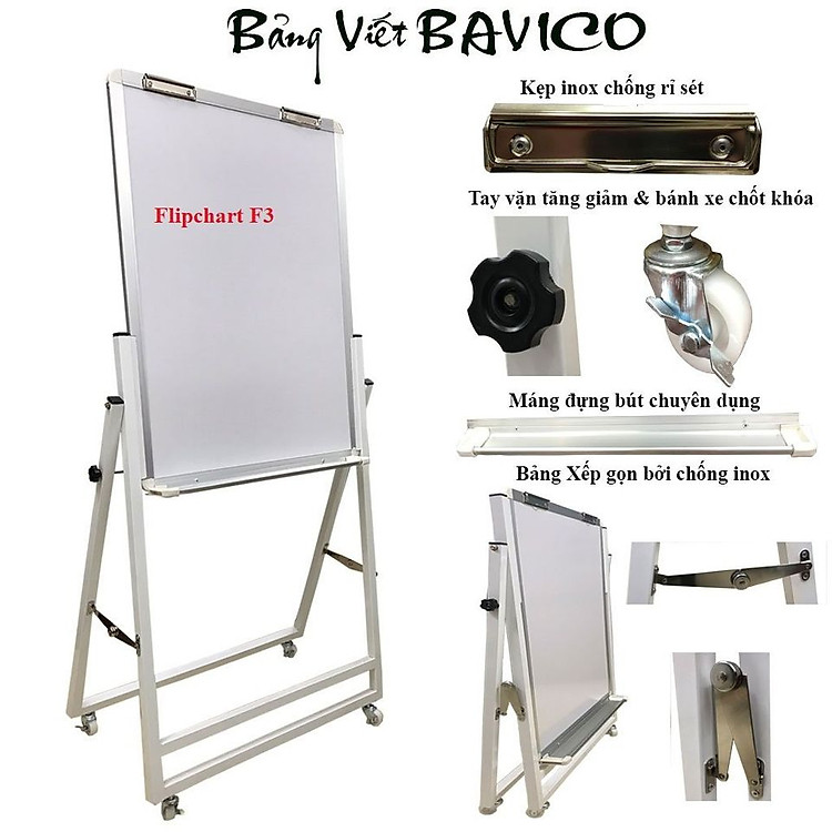 Bảng Flipchart F3 – Bút lông Poly (0.6×1.0m)