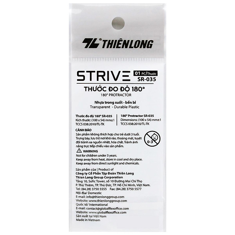 Thước Đo Độ Strive 180 - Thiên Long ST-035 - Ảnh 5