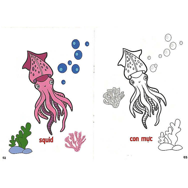 Tô Màu Động Vật Dưới Nước Tập 6 (Song Ngữ Anh Việt) - Ảnh 7