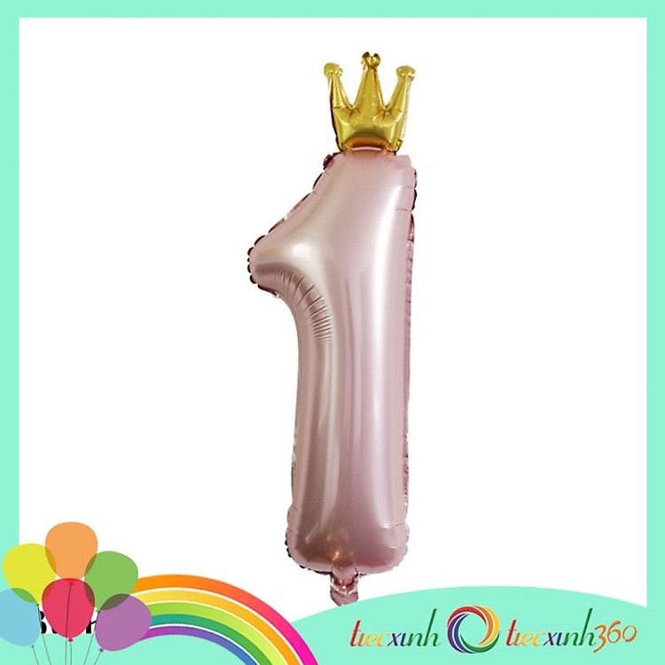 Bong bóng trang trí tiệc vương miện - Xanh - Ảnh 5