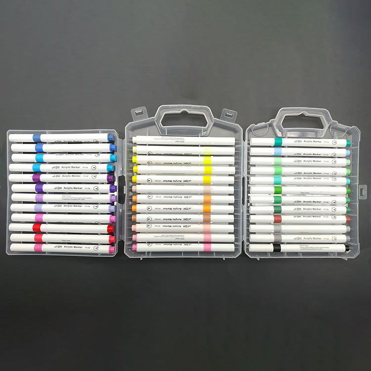 Hộp 36 Bút Lông Màu Acrylic Marker Pen - Ảnh 2