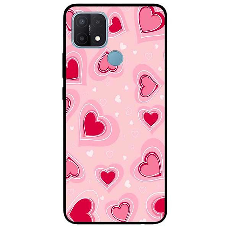 Ốp lưng dành cho Oppo A15 / A15s - Tim Hồng Valentine