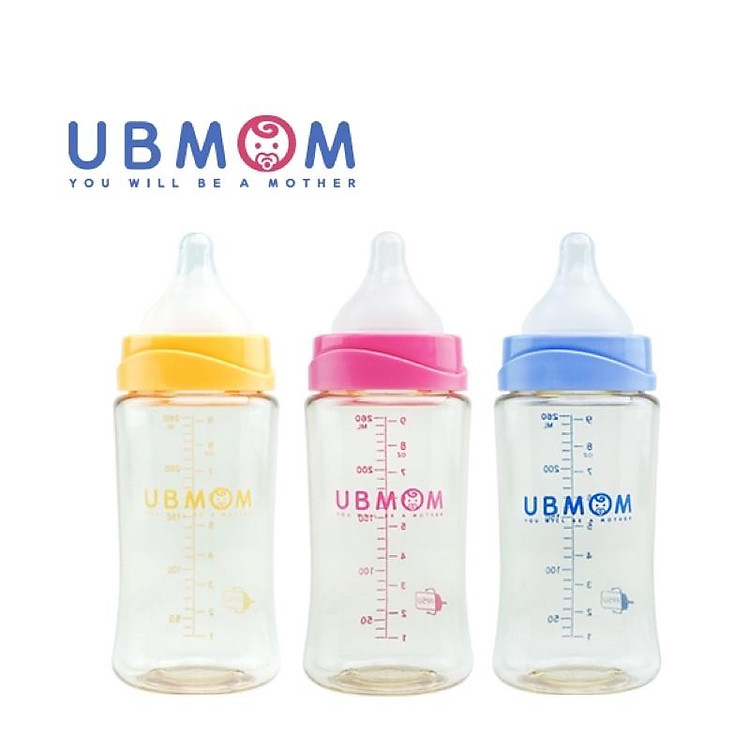 Bình sữa UBMOM PPSU 260ml - Vàng Uy tín Giá rẻ - Hình ảnh 2