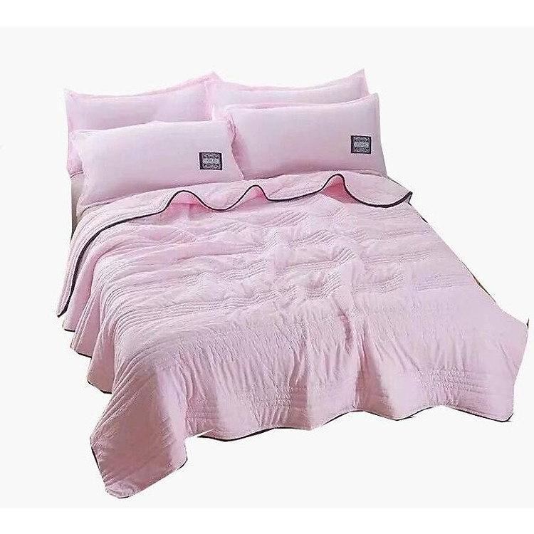 Chăn hè trần bông đũi hồng