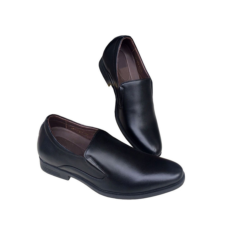 Giày nam tăng chiều cao đen da bò cao cấp TH - GT025