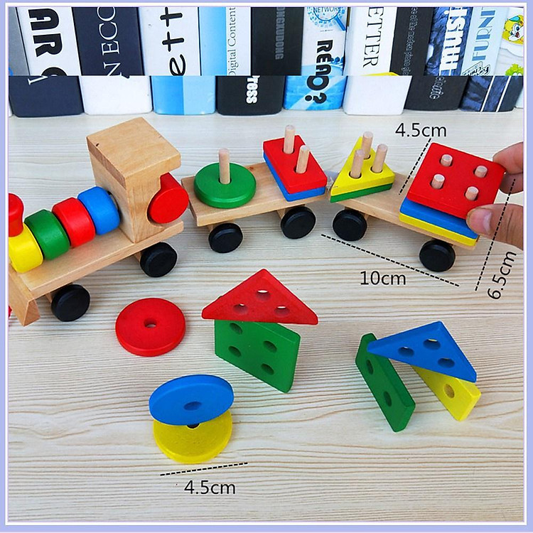 Đồ chơi đoàn tàu gỗ cho bé Chính hãng Giá tốt - Hình ảnh 3