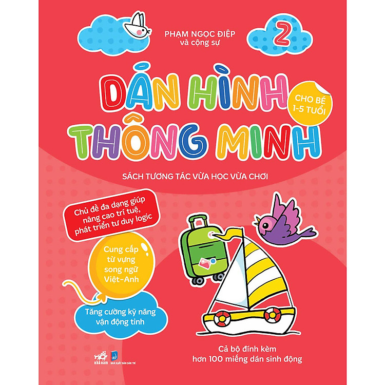 Dán Hình Thông Minh Cho Bé 1-5 Tuổi – Sách Tương Tác Vừa Học Vừa Chơi (Tập 2)