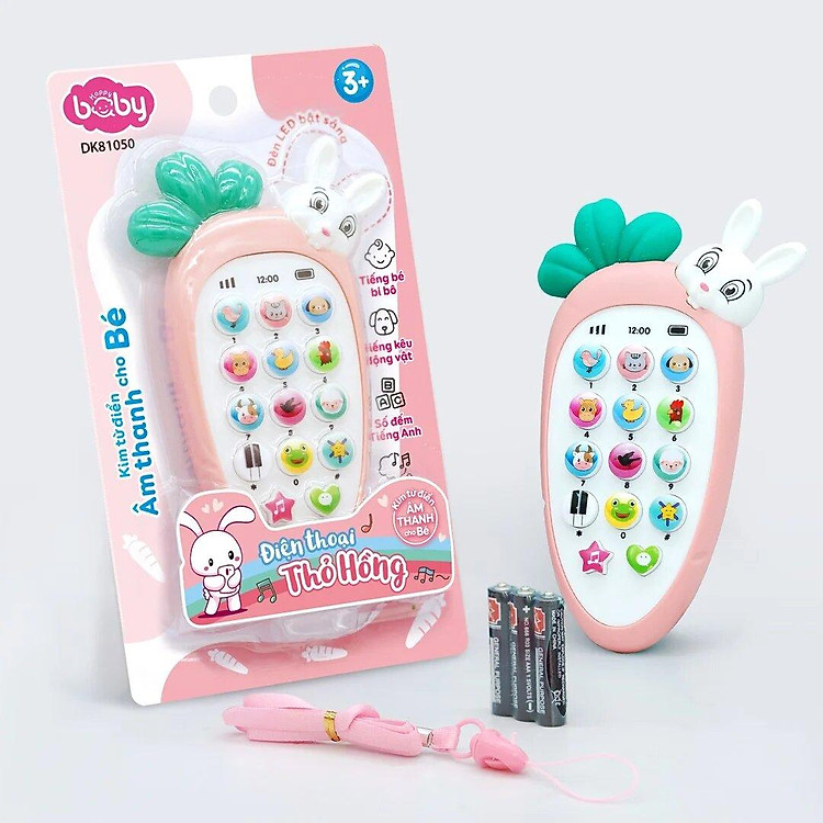 Đồ chơi Điện Thoại Thỏ Hồng Duka Chính hãng Ưu đãi - Hình ảnh 4