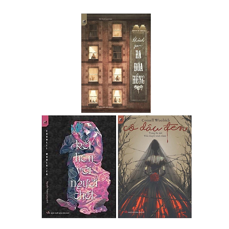 Combo 3 Cuốn Văn Học Trinh Thám Kinh Dị Hấp Dẫn : Cô Dâu Đen + Kết Hôn Với Người Chết + Khách Sạn Ba Đóa Hồng