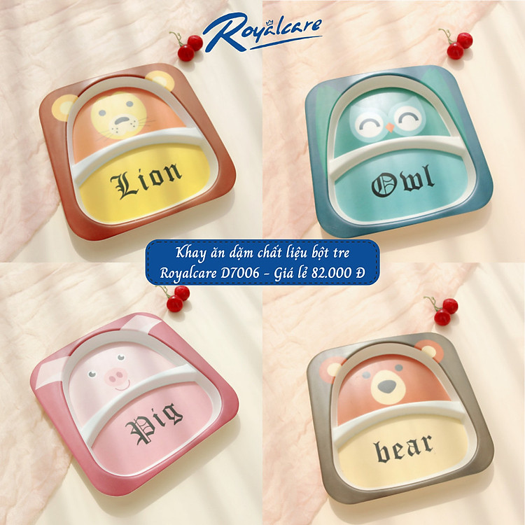 Khay ăn dặm chia 2 ngăn Royal Care Chính hãng Giá rẻ - Hình ảnh 4