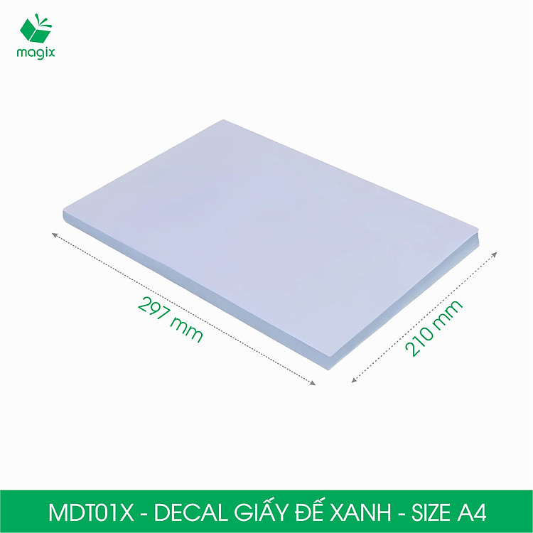 Giấy Decal Đế Xanh A4 (50 tờ)