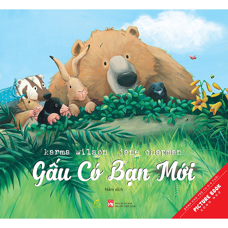 Sách tranh song ngữ Gấu có bạn mới - Ehomebooks
