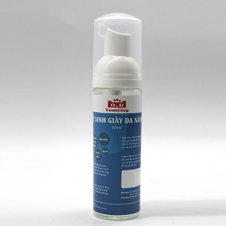 Chai bọt vệ sinh giày đa năng loại nhỏ 60ml TOMCITY - Vệ sinh giày siêu sạch