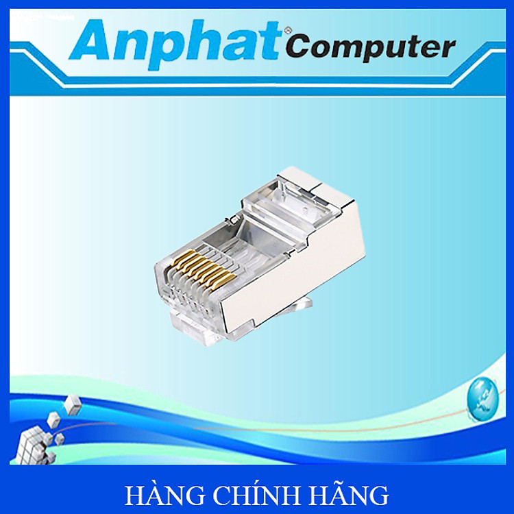 Đầu Bấm Mạng ENSOHO RJ-45 Cat 5 Chống Nhiễu EN-RJ45C5M ( 100 cái/túi ) - Hàng Chính Hãng