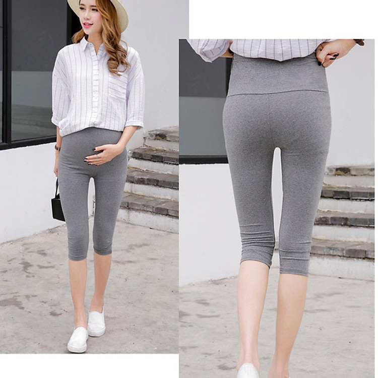Quần Legging Bầu Kiểu Lửng - ZQ 16 (Ảnh Thật Chụp Thực Tế)