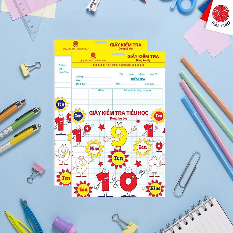 Giấy Kiểm Tra Tiểu Học Hải Tiến (15 tờ) - Ảnh 5