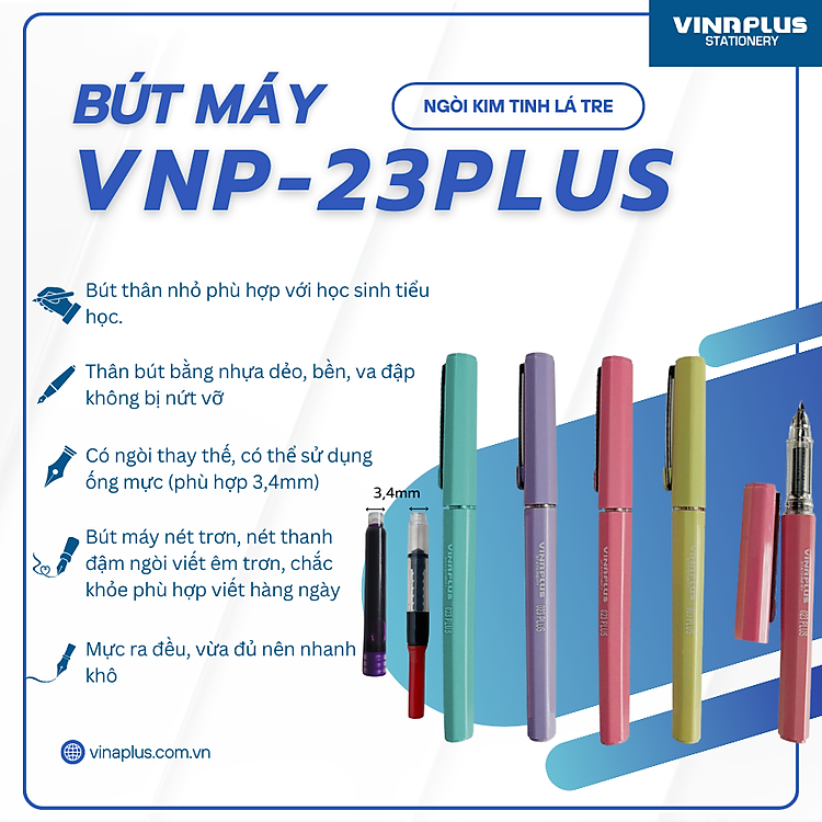 Bút Luyện Chữ Đẹp VNP-23 PLUS - Ngòi Kim Tinh Lá Tre - Ảnh 2