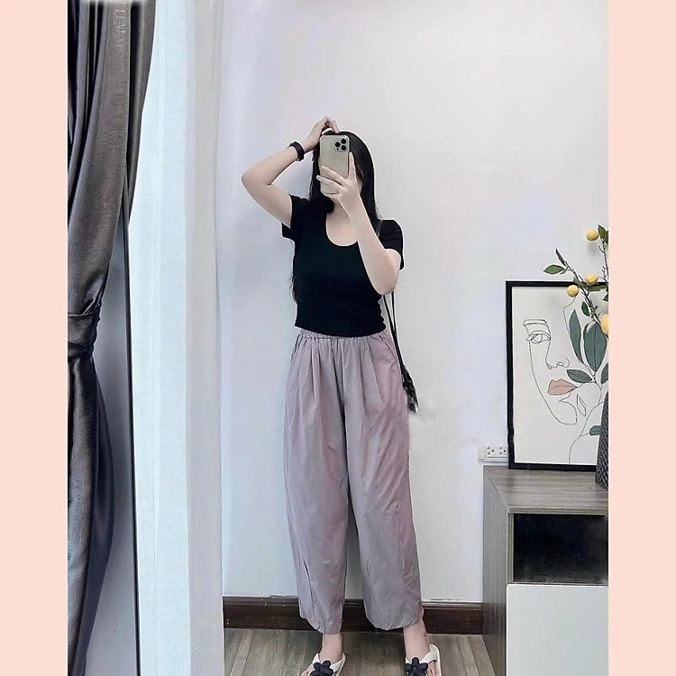 Rập Giấy A0 (bộ quần thụng + áo thun ôm cổ U tròn mã 918) - Ảnh 3