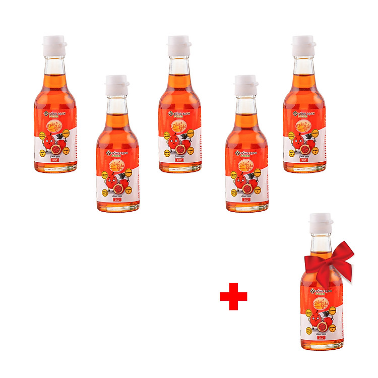 Combo 5 Chai Dầu Gấc Cho Bé Ăn Dặm 60ml Sống Sạch Food tặng 1 chai tương đương