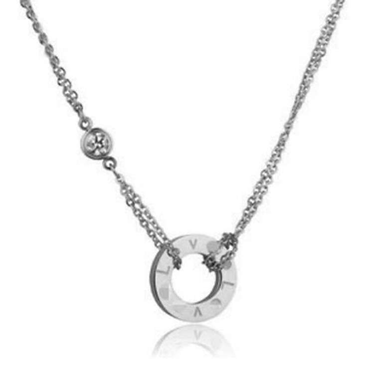 Dây chuyền nữ titan thời trang mặt hình tròn thép không gỉ trangsucpt có 3 màu sắc DCNUT07