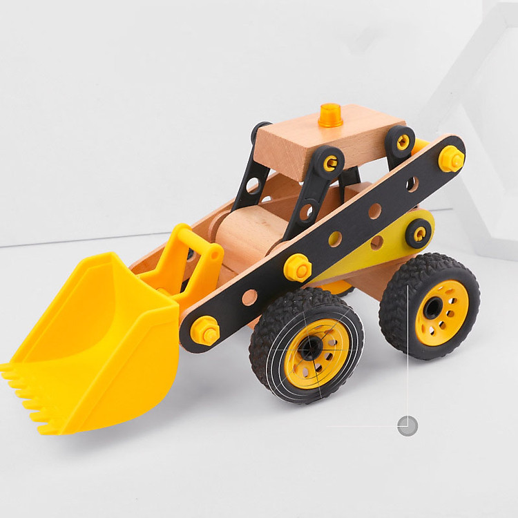 Đồ Chơi Gỗ Xe Xúc & Xếp Hình Chính hãng Ưu đãi - Hình ảnh 3