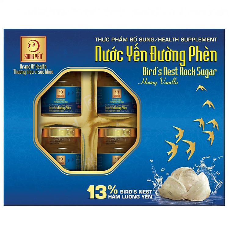 Nước Yến Đường Phèn Vanilla Song Yến - NYV6 (Lốc 6x70ml)
