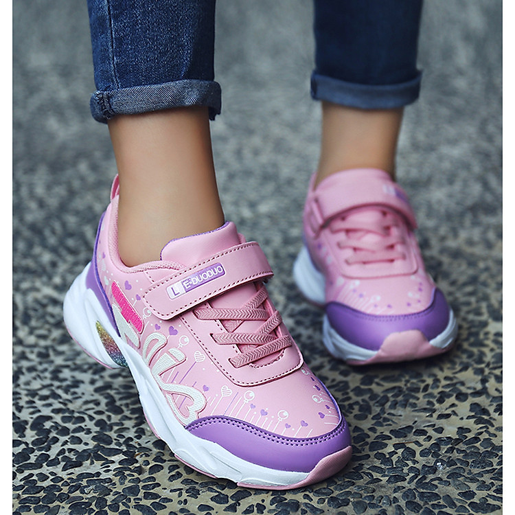 Giày thể thao da mềm bé gái phối màu -TTMS1269