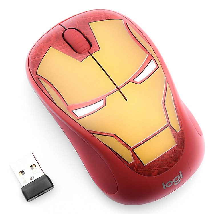 Chuột không dây Logitech M238 Iron Man (Vàng) - Hàng chính hãng