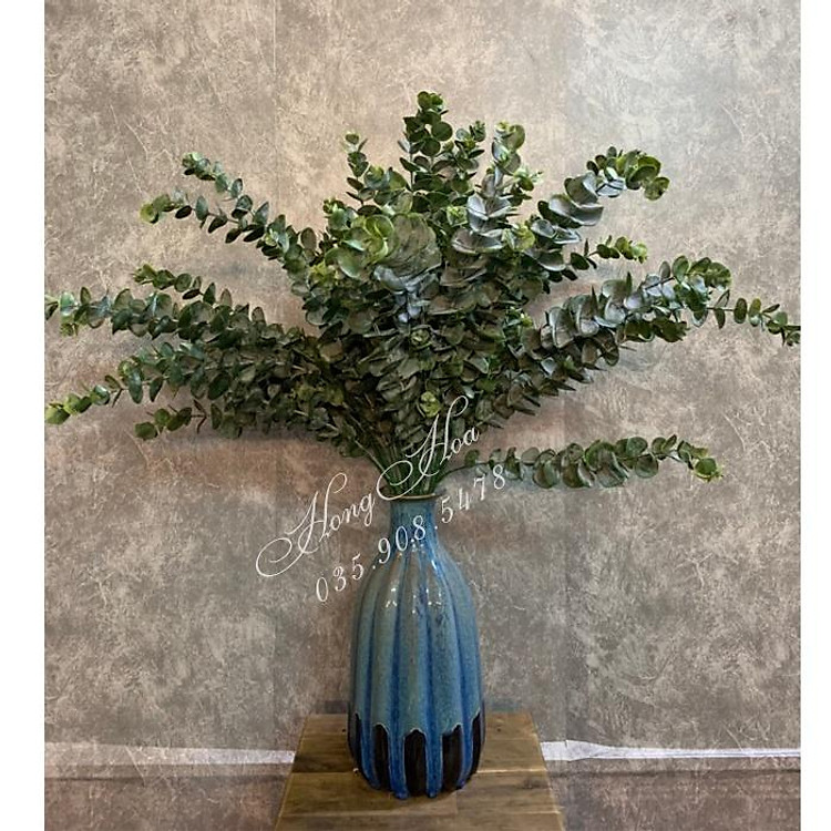 Cành Lá Táo Giả Dài 80cm một cành gồm 5 nhánh