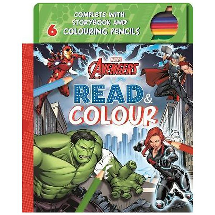 Marvel Avengers Read & Colour