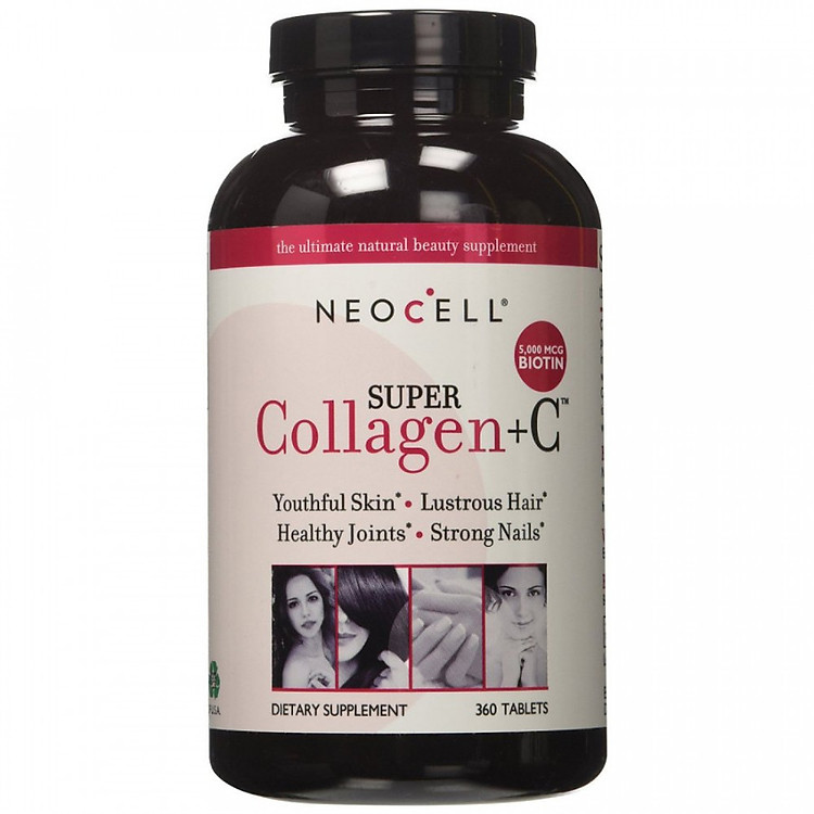 Thực phẩm chức năng Viên uống bổ sung Collagen NeoCell Super Collagen +C và Biotin (360 Viên)