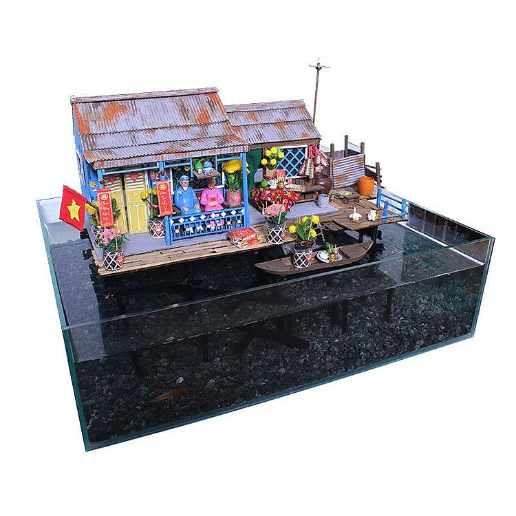 Mô Hình Gỗ DIY Xóm Nhà Sàn Chính hãng Tiết kiệm - Hình ảnh 4